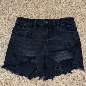 Size small black stretch jean shorts